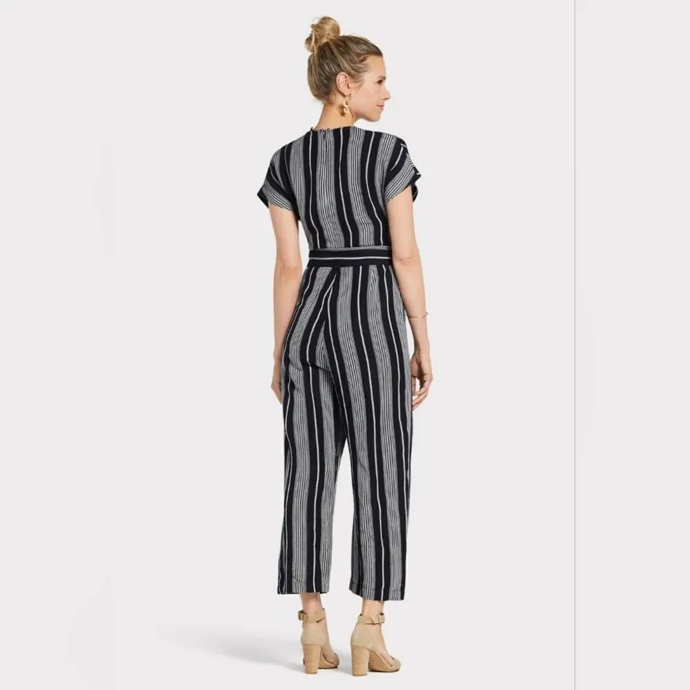 Rails Angela Mediterranean Stripe Belted Jumpsuit Size S - Picture 2 of 12